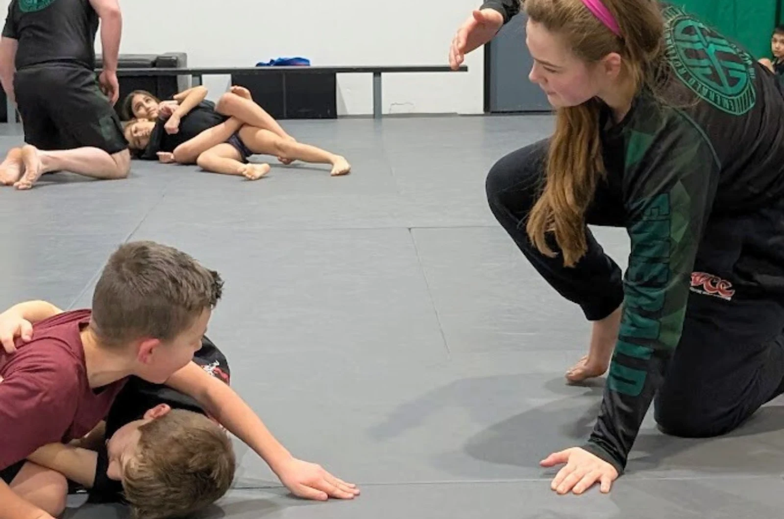 Kids martial arts class at Emerald Rolling Academy